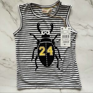 NWT boy’s sleeveless crew neck black stripe tee 4